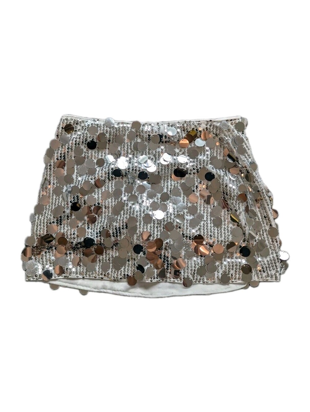Danysu Skirt Silver Pocadots Xs Shorts Under